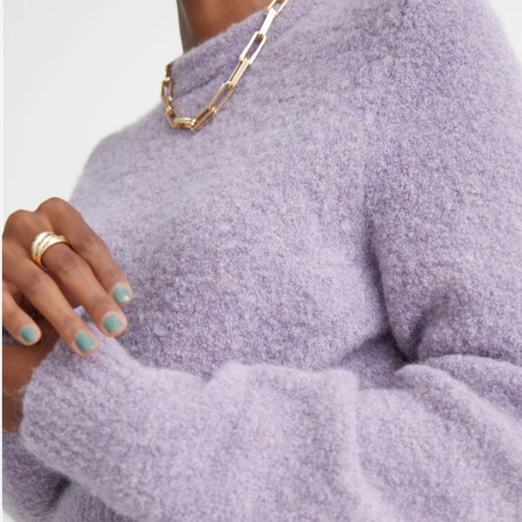 ZARA ALPACA PULLOVER WOLLE FLIEDER WOOL LILAC JUMPER SWEATER SZ Small Women - Picture 3 of 10